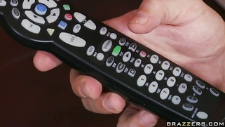 Rachel Starr showing him her fantastic tits and sucking his dick