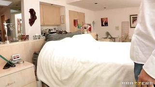 Alexa Nicole showing him her butt begging for cock in her asshole