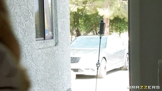 Alexis Monroe oils herself and giving him nice rub down