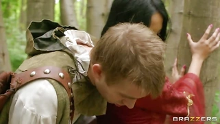 Anissa Kate swallows his fat cock and lets him lick her anus