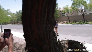 Lela Star caught a peeping tom filming her big ass