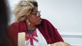 Sarah Banks seduces Xander Corvus who came to her mother