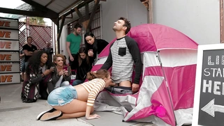 19yo Gia Derza is sucking Alex Legend's hard cock