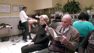 Nasty bitch Ava Dalush fucked in front of a crowd of strangers