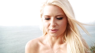 Anikka Albrite in a sexy swimsuit posing outdoor