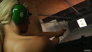 Anikka Albrite having fun at the shooting range