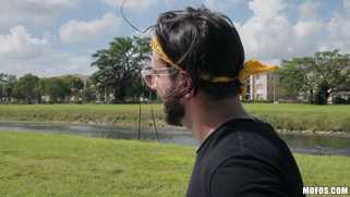 Valentina Jewels shows off her big ass outdoors