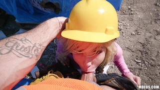 Teen Kenzie Reeves is sucking cock in POV