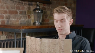 Blonde mom Georgie Lyall is sucking the huge cock