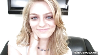 New amateur girl Alli Rae introduces herself and starts undressing