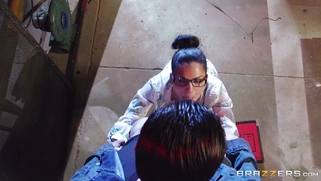 Bonnie Rotten does one of the spittiest deepthroat blowjobs of all time