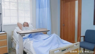 Busty nurse Julie Cash came to her patient Keiran Lee