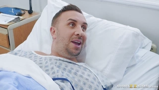 Busty nurse Julie Cash came to her patient Keiran Lee