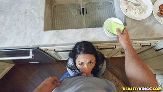 Asian Mi Ha Doan gives nice blowjob to Jmac