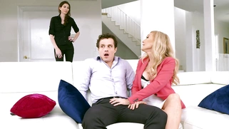 Nina Hartley is sucking cock of her daughter's boyfriend