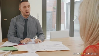 Riley Steele is sucking Keiran Lee's big cock