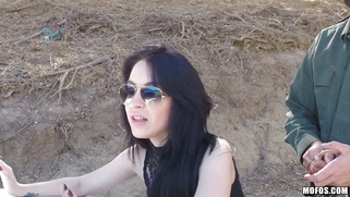 Sandra Luberc arrested by a border patrol agent offers him her pussy