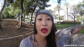 Sharon Lee in a sexy white leggings getting her ass worshipped