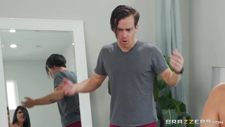 Diamond Kitty rides the stiff dick with her asshole