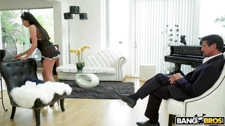 French maid Anissa Kate demonstrates her amazing ass