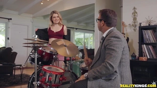 Abby Adams seduces her music teacher Chad White