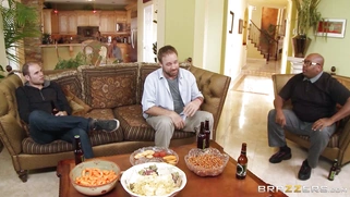 Payton West's husband doesn't notice as she gets her holes tongued by his friend