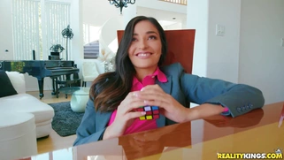 Emily Willis gets her pussy licked under the table