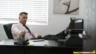 Technician Mackenzie Moss met the boss Ramon in the office