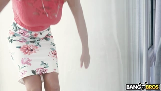 Gianna Dior guzzles her stepdad's cock