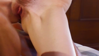 Redhead Maya Kendrick gets fucked reverse cowgirl style