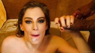 Bobbi Dylan gets facialed by black monster cocks