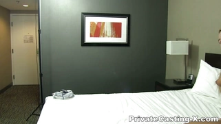 Sweet American teen Alina West deepthroating a huge cock