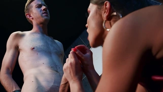 Alyssa Reece is sucking Danny D's monster cock in the toilet