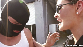 Horny officer Molly Jane has the culprit eat her pussy