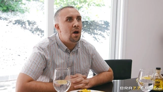 Karma Rx is sucking Keiran's cock and his wife is none the wiser