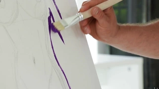 Angelika Grays is posing for the painter Kristof Cale