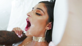 Emily Willis gets her mouth fucked by dildo and ass by BBC