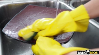 Alexis Fawx gets fucked by her stepson Juan in the kitchen