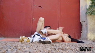 Rae Lil Black gets pussy fucked by Jordi outdoors