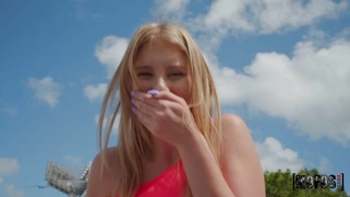 Natural busty Melody Marks rides the hard prick in POV