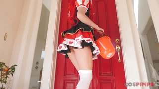 Jill Kassidy is sucking the huge cock in POV