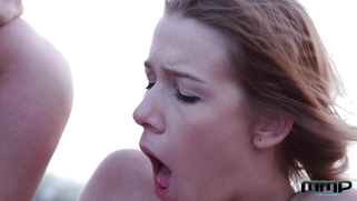 Alexis Crystal gets fucked and cummed on the car