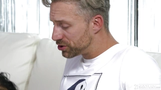 19yo Ava Black is sucking cock and licking balls