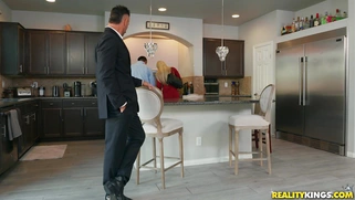 Aubree Valentine gives blowjob to Charles Dera