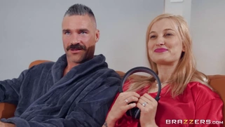 Megan Rain gives blowjob to Charles Dera and his wife is none the wiser