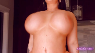 Huge breasted Korina Kova rides the dildo