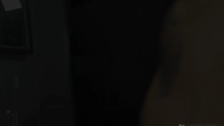 Small titted Viol rides the stiff dick with her hairy pussy