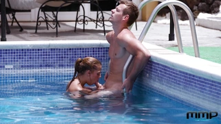 Silvia Dellai is sucking the cock under the water