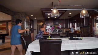 Krissy Lynn gives nice blowjob to Ricky Spanish