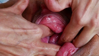 Raisa Wetsx turns her pussy inside out so we can see the womb